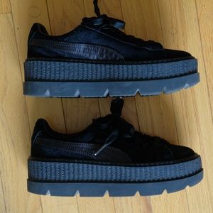 Black Fenty by Puma Suede Cleated Flatform Creeper